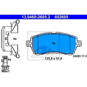 Brzdová destička ATE 13.0460-2605.2