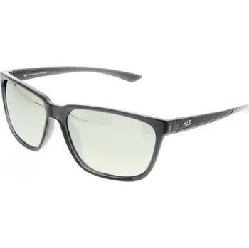 Sluneční brýle HIS 07109 černá lesk, čočka stříbrná zrcadlo polarizovaná 3