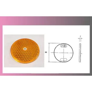Zabzepeční vozidel odrazka žlutá pr.75mm-kulatá