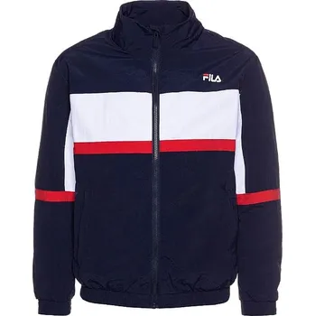 Dívčí bunda bunda Fila Kayan Wind - Black Iris/Bright White/True Red 134-140