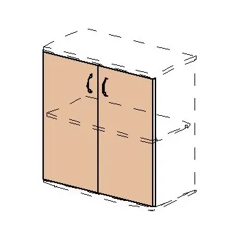 Obklad Lenza Skříňové dveře Express - 74×74,2×1,6 cm Dekor: tmavý ořech