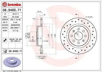 Brzdový kotouč Brembo 08.9460.71