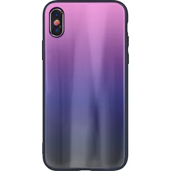 Pouzdro na mobilní telefon Beweare Aurora skleněný kryt na Samsung Galaxy S20 Ultra - růžovočerný