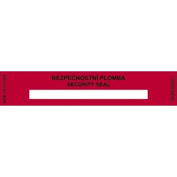 Fóliová plomba NTW 9030 červená + bílý proužek