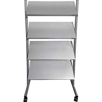 Policový stojan na prospekty, pojízdný, kapacita 16xA4, 1540x945x355 mm