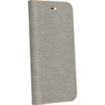 Pouzdro na mobilní telefon Forcell Luna Book pro Xiaomi Redmi Note 8 Pro stříbrné