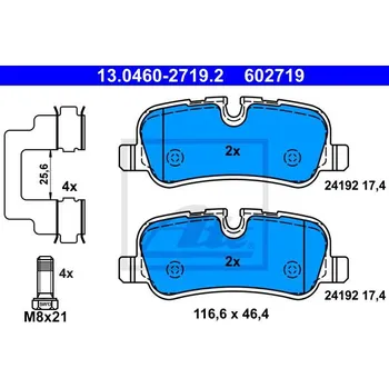 Brzdová destička ATE 13.0460-2719.2