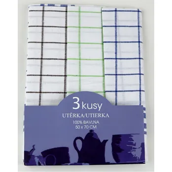 Utěrka JAHU s.r.o. Bavlněné kuchyňské utěrky sada 3 kusů 50 x 70 cm