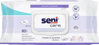 Hygienický ubrousek Seni Care Vitamin E & Alantoin vlhčené ubrousky pro dospělé 80 ks