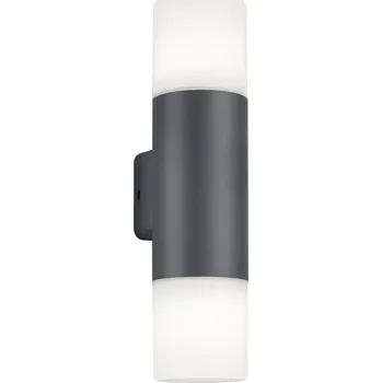 Venkovní osvětlení Trio Leuchten 224060242 HOOSIC - Nástěnné venkovní svítidlo 2 x E27, IP44 (Venkovní svítidlo na zeď v antracitové barvě přímo nepřímé)