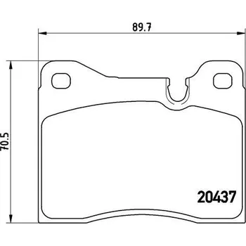 Brzdová destička Brembo P 06 002