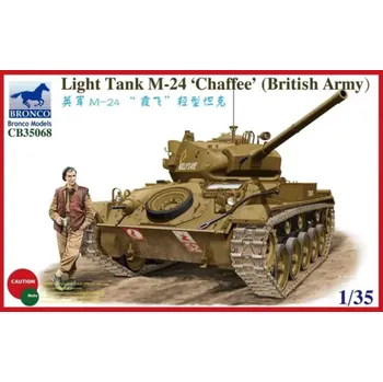 Plastikový model Bronco 1/35 Light Tank M-24 'Chaffee' (British Army)