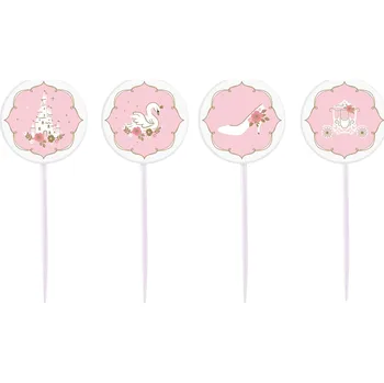 Dortová svíčka Princess svíčky 4 ks 7 cm Amscan 9906326