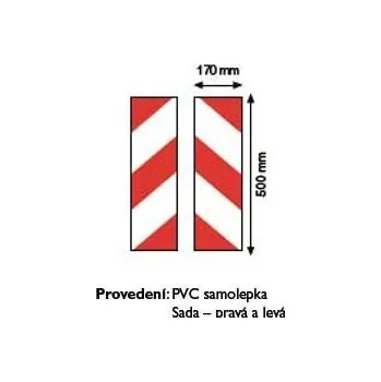 samolepka červeno/bílá-pár