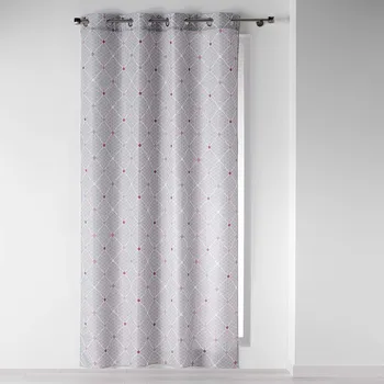 Sprchový závěs Douceur d'intérieur Okenní závěs ELEGANTE, 140 x 260 cm, šedá s oky