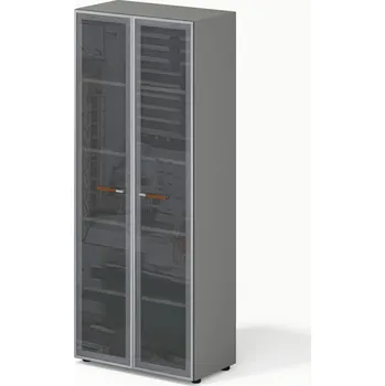 Šatní skříň Lenza Skříň Wels, skleněné dveře – 79,8×42,5×196,5 cm Dekor: visen