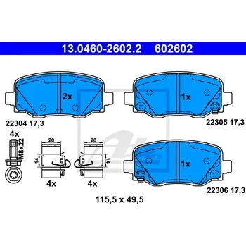 Brzdová destička ATE 13.0460-2602.2