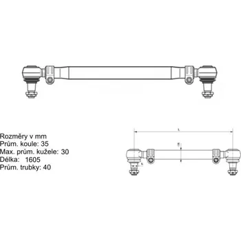 tyč spojovací MB ATEGO - TRW