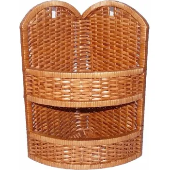 Koupelnový nábytek Proutěná police rohová 36x25 cm