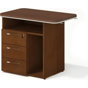 Psací stůl Lenza Přístavný kontejner Wels - PC police, 90×55×76,2 cm Dekor: driftwood, Provedení: levý