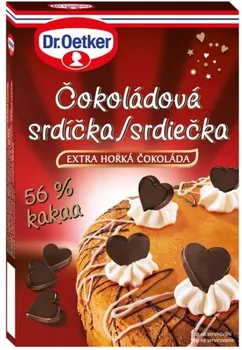 Dr. Oetker Čokoládová srdíčka extra hořká 45 g