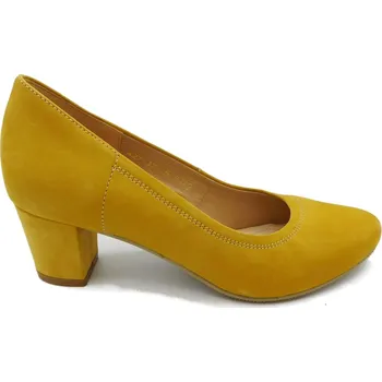 Dámské lodičky Traxin Dámské kožené lodičky na podpatku MISSTIC AF 427 žluté Velikost: 41 (EU)