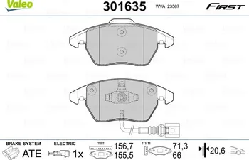 Brzdová destička Valeo 301635