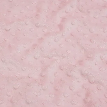 Minky světle růžové, protlačované ťuplíky, š.145