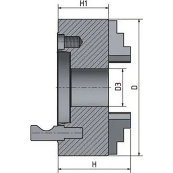 Příslušenstí k soustruhu OPTIMUM 3442845 4-čelisťové sklíčidlo s centrickým upínáním ø 200 mm Camlock 5