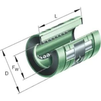KNO12-B-PP INA lineární kuličkové pouzdro s oboustranným těsněním, otevřené