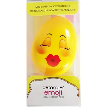 kartáč na vlasy Detangler E-moji - Kartáč na vlasy Smajlík Pusinka