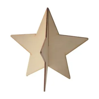 Vánoční ozdoba Vánoční dřevěná hvězda Deco Star velká