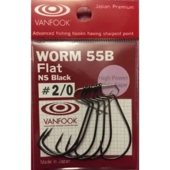 Rybářský háček Háček Vanfook Offset Worm 55B Vel.2/0 (6ks)