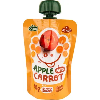 OVKO Bio příkrm 90 g jablko/mrkev