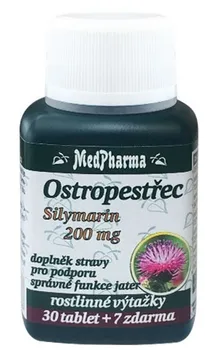 Přírodní produkt MedPharma Ostropestřec (Silymarin) 200 mg