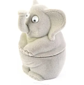 Dárková krabička Sametová dárková krabička šedý sloník