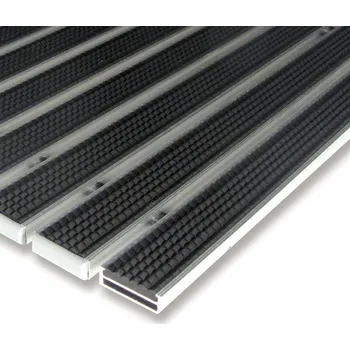 Rohožka Gumová hliníková venkovní vstupní rohož FLOMA Alu Low - 150 x 100 x 1 cm