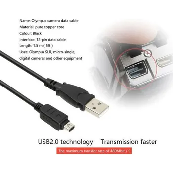 Video kabel TopTechnology USB kabel pro fotoaparáty Olympus 12 pin CB-USB5, CB-USB6, CB-USB8 nahrazuje ORIGINÁL