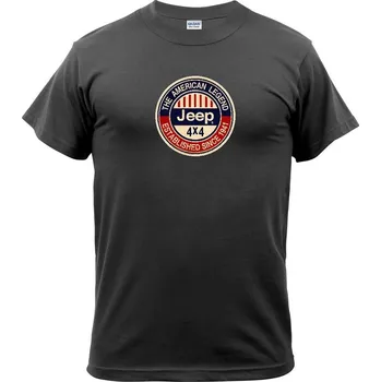 Pánská móda ATLANTIS® Tričko JEEP 4x4 VINTAGE černá