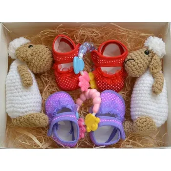 Dárková krabička pro miminka - Dvojčátka - Ovečky