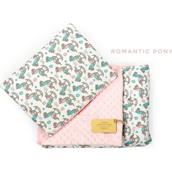 Příslušenství pro přepravu dětí Floo for baby Komplet sada do kočárku dečka+polštářek MINKY Romantic pony