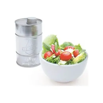 Nádoba na olej a ocet Stříbrná plechovka na olej Oil & Co