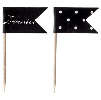 Party dekorace Napichovátka ve tvaru vlaječky December