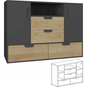 Komoda Nano - komoda NA7 - dub riviera