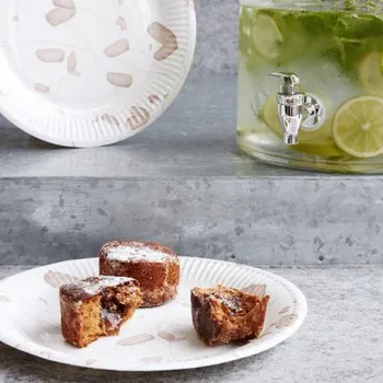 Papírový ubrousek Papírové talířky s motivem květin