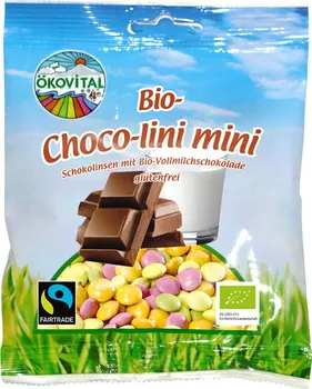 Bonbon Ökovital Bio čokoládové dražé 100 g barevné