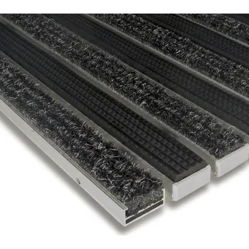 Rohožka Hliníková textilní gumová čistící vnitřní vstupní rohož Alu Standard - 60 x 90 x 1,7 cm