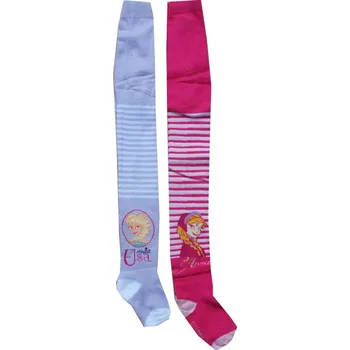 Dívčí oblečení xcena Frozen Anna Elsa punčocháče 2 páry růžová/fialová 3 roky