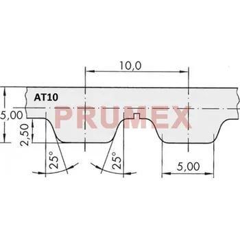 Řemen ozubený AT10 840 optibelt Alpha Torque rukáv