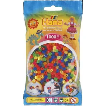 Dětské navlékací korálky Hama Zažehlovací korálky MIDI transparentní neonové 1000ks v sáčku